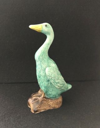 Vintage Export Porcelain Chinese Mudman Duck Or Goose Figure Figurine