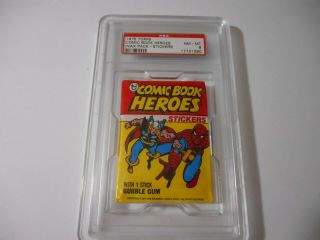 1975 Topps Comic Book Heroes Psa 8 Wax Pack - Stickers