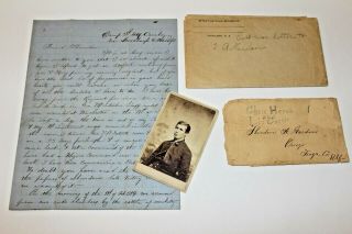 1864 Civil War Winchester Va Battle Letter 5th Ny Cavalry Sheridan Custer