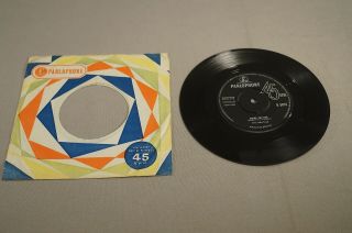 Vintage The Beatles Thank You Girl Parlophone 45 Rpm Record With Sleeve