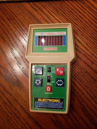 1978 Vintage Coleco Electronic Quarterback Handheld Football Game Read