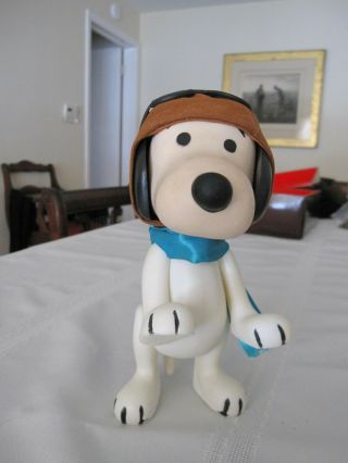 Vintage 1966 Snoopy Red Baron Flying Ace Pilot With Hat & Goggles