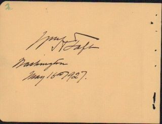 William H Taft And Calvin Coolidge Signatures On Page Autographs Us Presidents