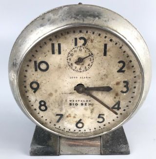Vintage Antique Big Ben Westclox Alarm Clock - 1967