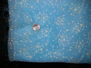 Vintage 50s Sheer Baby Blue Flocked Nylon Fabric Clusters Of Stars Doll Clothes