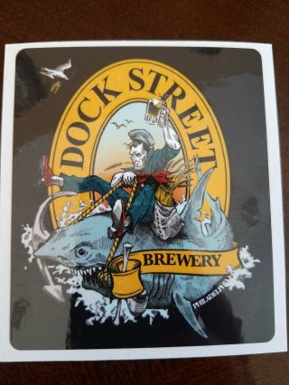 Dock Street Brewery Craft Beer Brewing Sticker Philadelphia Pa Sharks