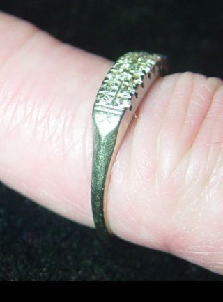 ANTIQUE 18K WHITE GOLD RING WITH 16 NATURAL DIAMONDS 2
