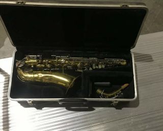 Vintage Selmer Bundy Alto Saxophone Case Sn 604475 Parts Repair