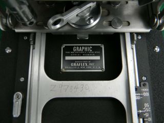 Vintage Graflex Crown Graphic 4X5 Film Camera W/ Graflex Optar 162mm f 4.  5 Lens 3
