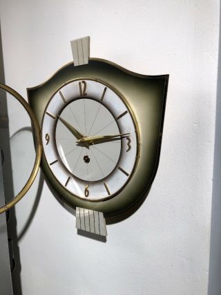 Vintage Art Deco Wall Clock.  AUG.  SCHATZ SOHNE Germany 2 Jewel 8 Day C: - 1940s 3