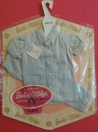 Vintage Nrfc Moc Mattel Barbie Pak - Blue Cotton Pajamas