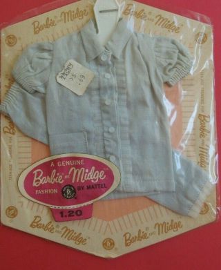 Vintage NRFC MOC Mattel Barbie Pak - Blue Cotton Pajamas 2