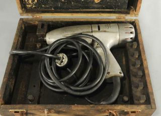 Vintage Ingersoll - Rand Electric Rotary Impact Tool Model A W/ Case Not