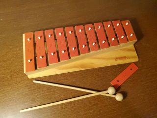 Vintage Sonor Glockenspiel G10 Xylophone Made In Germany Wooden Base