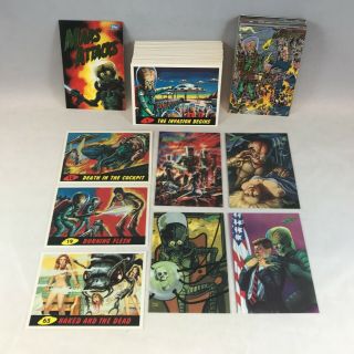 Mars Attacks Archives (topps 1994) Complete Card Set (0 - 99) W/ Unpublished Art