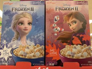 Kellogg’s Limited Edition Disney Frozen Ii Cereal 2 Box Variant