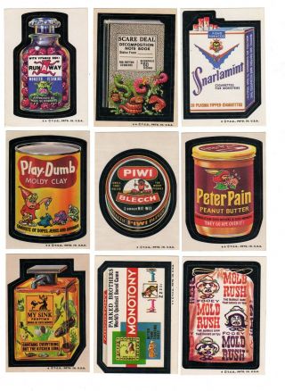 1974 Topps Wacky Packages 6th Series 6 Complete Set With Truant 33/33 Nm -