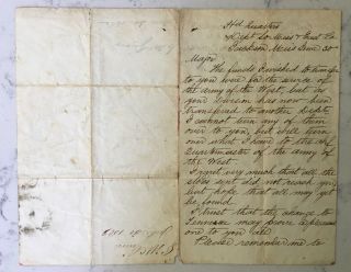 Civil War Letter Manuscript Quartermaster Funds Request Dept Of Mississippi Dyer