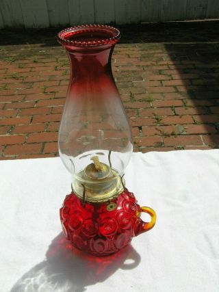 Vintage Eagle P&a Mfg Oil Kerosene Lamp Glass Thomaston Conn Usa
