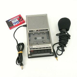 Vintage Sears Cassette Tape Recorder And Sony F - Vx300 Cardioid Microphone Bundle