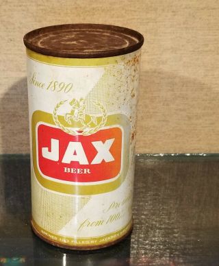 1959 Jax Flat Top Beer Can Jackson Brewing Orleans Louisiana Enamel