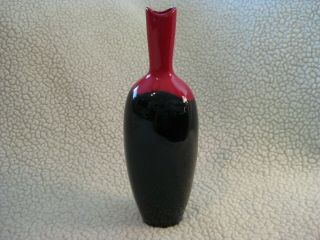 Vintage Royal Doulton Flambe Rouge Et Noir 7” Vase 1603 - 2