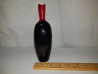 Vintage Royal Doulton Flambe Rouge Et Noir 7” Vase 1603 - 3