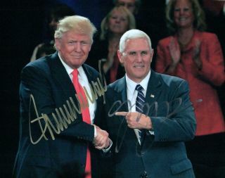 Mike Pence Donald Trump 8x10 Photo Signed Autographed Picture