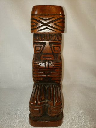 Pre Colombian Style Wood Inca Maya Toltec Ancient Alien Tiahuanaco Pumapunku