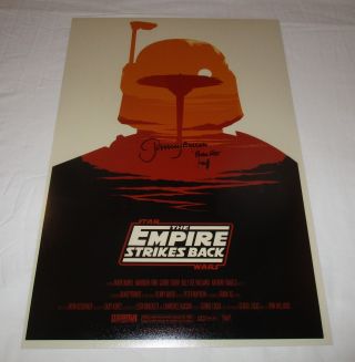 Jeremy Bulloch Signed Star Wars The Empire Strikes Back 12x18 Movie Poster