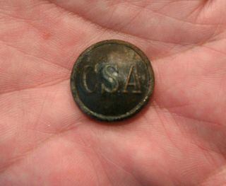 Dug Confederate C.  S.  A.  Coat Infantry Coat Button From Cold Harbor Battlefield