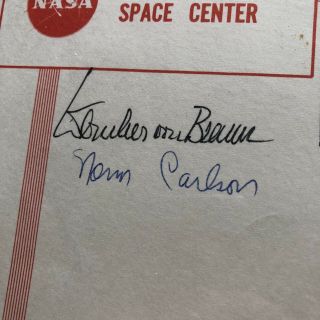 WERNHER VON BRAUN BAS LOA NASA Apollo 4 Signed Saturn V Launch Autograph 2