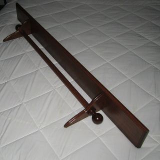 Vintage Wood Quilt Hanger Shelf 54 1/2 " Wall Mount - Holds 32 1/4 " Banner