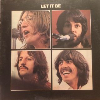 The Beatles Let It Be Lp Apple Ar 34001 Rare Red Apple Phil Spector Vg,  Nm