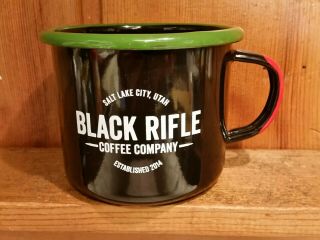 Black Rifle Coffee Company Enamelware Cup Christmas Seasons Greetings
