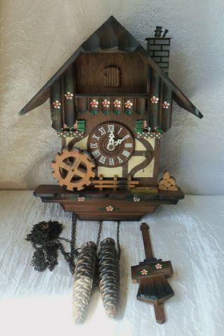 Cuendet Cuckoo Clock Chimney Sweeper Water Wheel Germany Parts Only 771