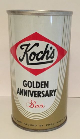 Koch’s Golden Anniversary Beer Pull Tab Can: Fred Koch Brewing - Dunkirk,  Ny