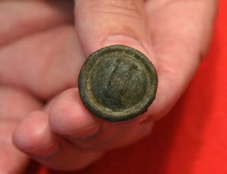 Dug Confederate Block " I " Coat Button Button From Cold Harbor Battlefield