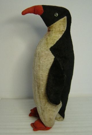 Large Old Strawfilled Steiff Or Hermann ? Penguin