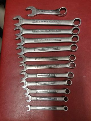 Craftsman Usa Metric Combination Wrench Set 7 - 18mm 12pcs Vintage Tools