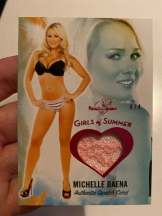 2018 Benchwarmer Girls Of Summer Red Foil Michelle Baena Bikini Patch 4/4