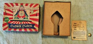 Lux Clown Clock No.  303 Box,  Paper Insert & Small Round Pendulette Weight