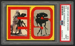 1980 Topps Star Wars Empire Strikes Back Sticker 15,  Es Psa 9 - Pop 1