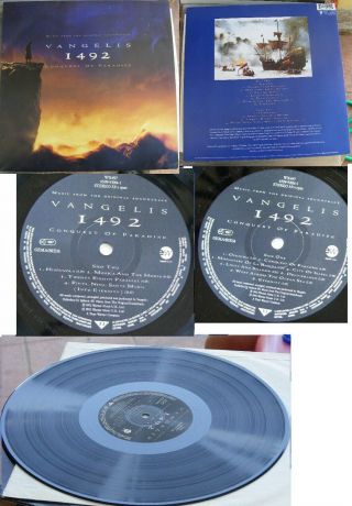Vangelis–1492 - Conquest Of Paradise Vinyl Lp 1993 Germany 1st Press Near