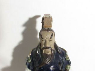 Large Oriental Chinese Mudman Mud Man Figurine MAN WITH SWORD 11 3/4 