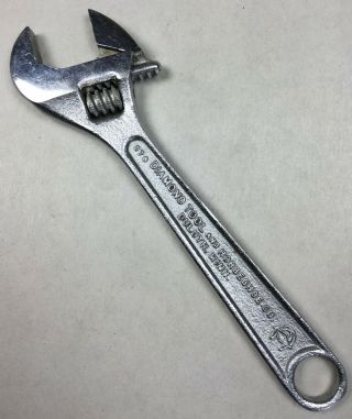 Vintage Diamond " Tool " Horseshoe Co.  D76 6 " Adjustable Crescent Wrench Diamalloy