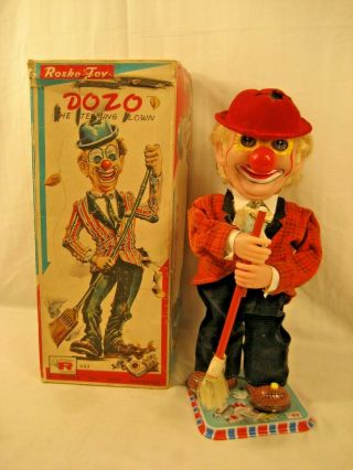 Vintage Battery Powered Dozo The Steaming Clown Rosko