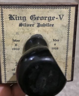 Vintage 1935 King George V Silver Jubilee Cache Rubber Stamp Post Office Detroit
