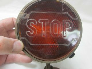 Stop Tail Light Glass Lens Rat Rod Truck Bus Vintage Auto - Warn Glass Lens