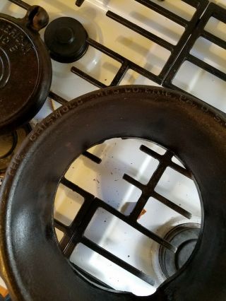 Vintage Griswold American No.  8 Slant Logo Cast Iron Waffle Iron And High Base